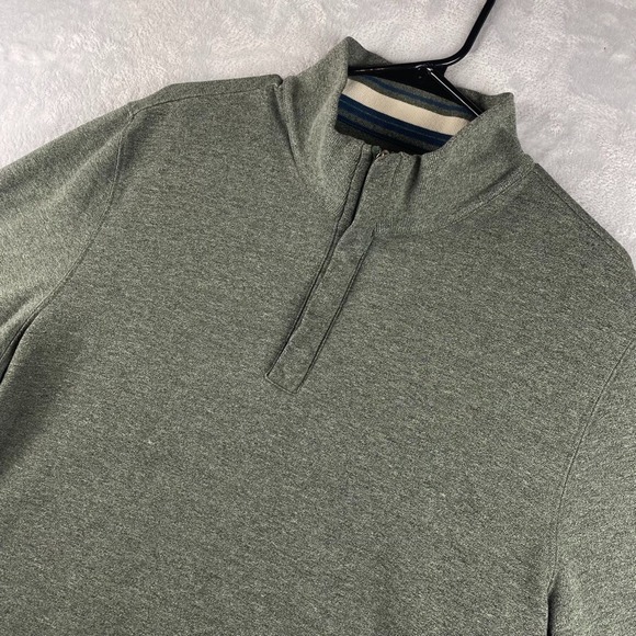 UNTUCKit Other - Untuckit Sweatshirt Mens XL Green 1/4 Zip Pullover Mock Neck